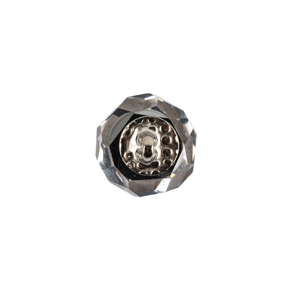 Vintage Swarovski Crystal and Tabac Faceted Shank Back Ball Button - 22L/14mm