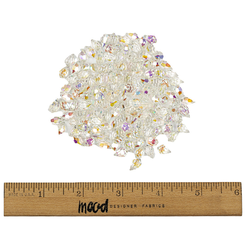 Vintage Imitation Crystal AB Teardrop Ornament - 10mm x 6mm