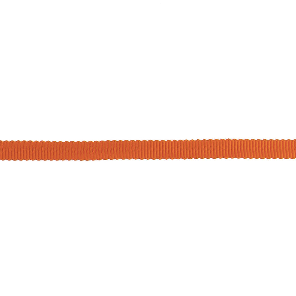 Bright Orange Petersham Grosgrain Ribbon - 0.25"