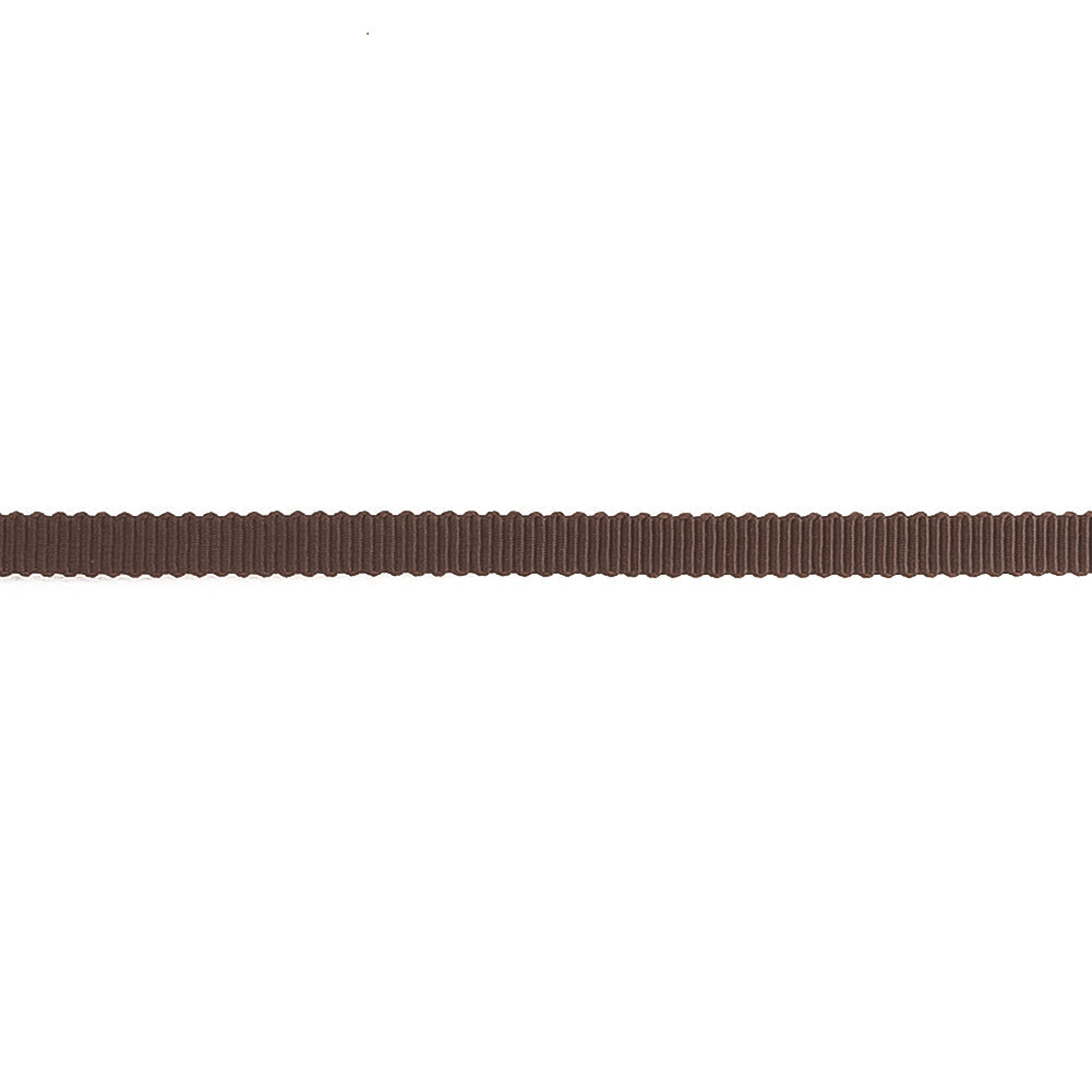 Deep Brown Petersham Grosgrain Ribbon - 0.25"