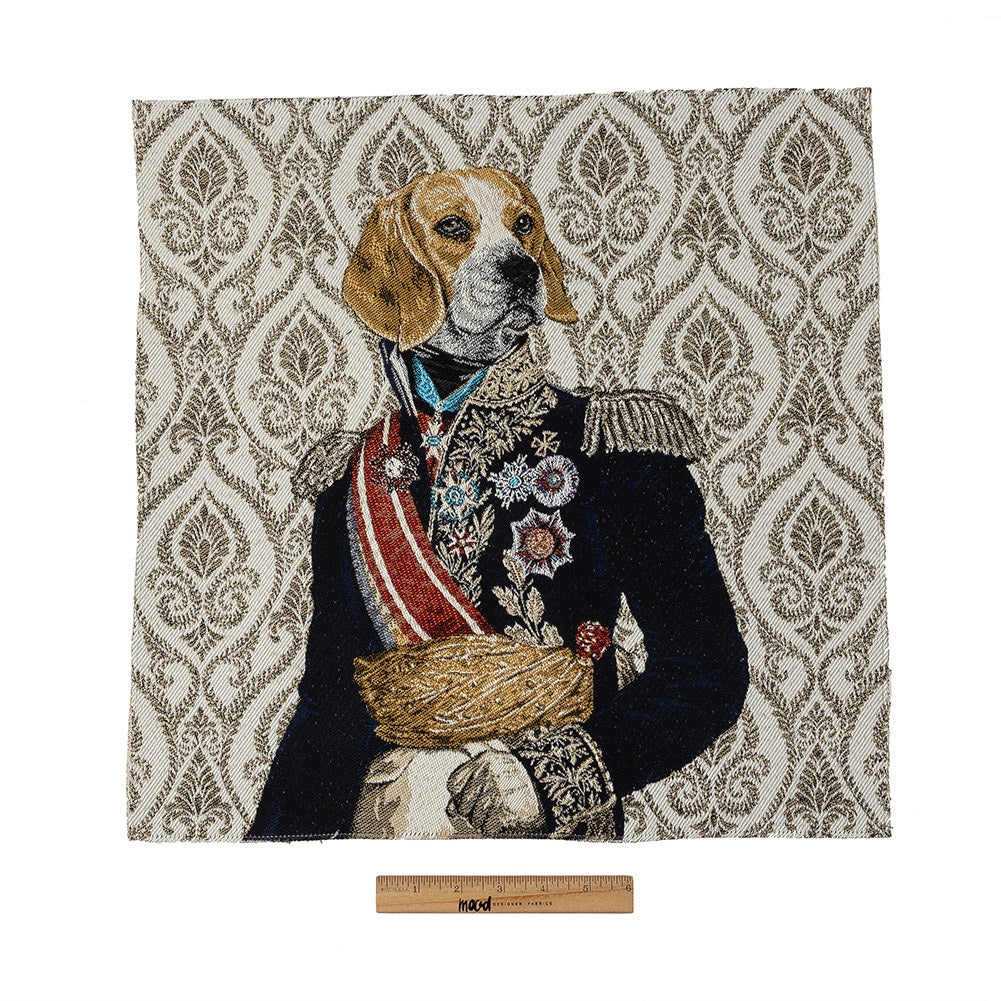 French Linen Woof Marshal Cotton Blend Oversized Square Patch - 18.875"