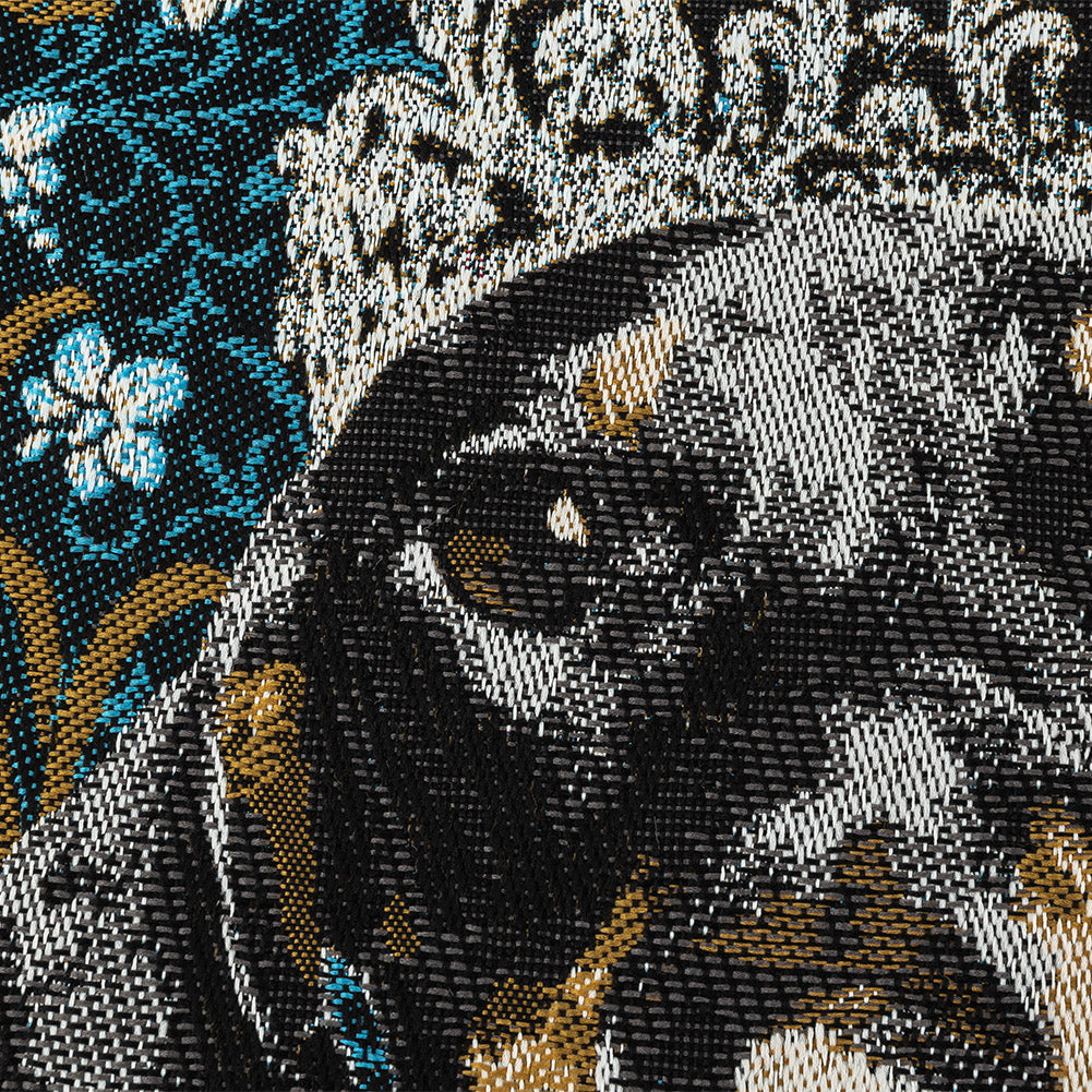 French Blue Crowned Dachshund Oversized Square Patch - 18.875"
