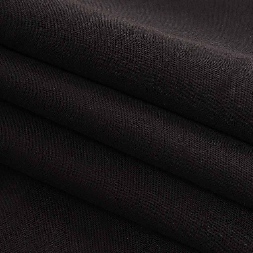 Ultra-Soft Rayon and Recycled Polyester Twill - Black - Zarria Collection