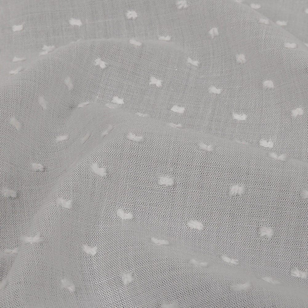 Famous Australian Designer Cloud Dancer Cotton Swiss Dot