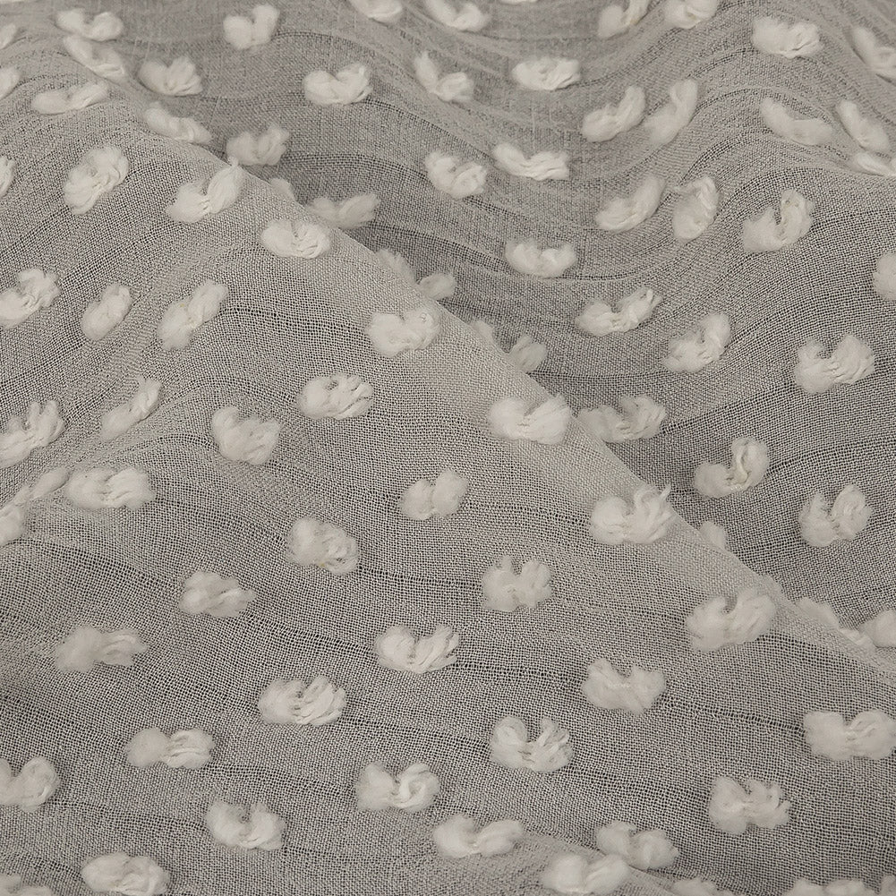 Famous Australian Designer Pearl Faux Swiss Dot Silk Georgette