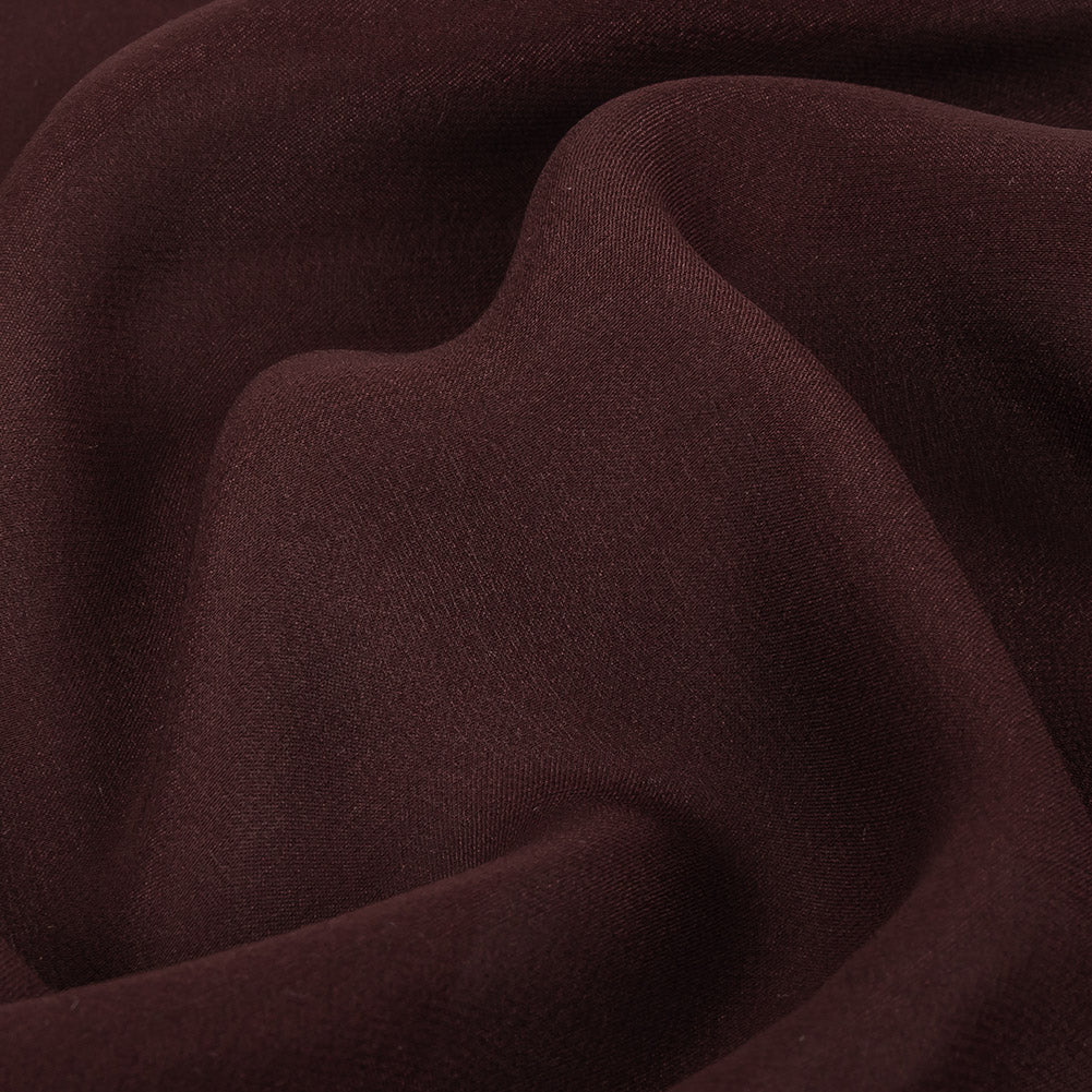 Famous Australian Designer Mahogany Satin-Faced Silk Chiffon