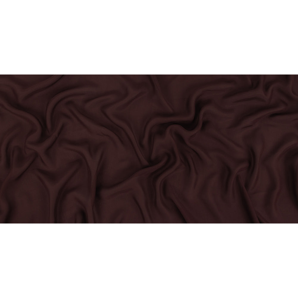 Famous Australian Designer Mahogany Satin-Faced Silk Chiffon