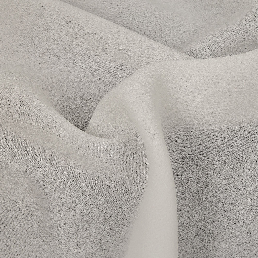 Famous Australian Designer Ivory High-Multitwist Polyester Georgette