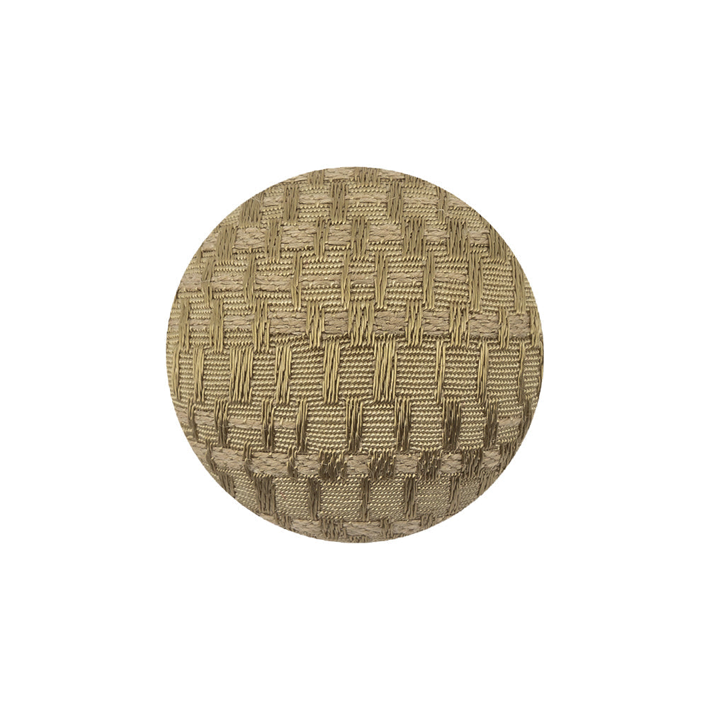 Sponge Jacquard Fabric Covered Domed Cotton Blend Sew On Button - 36L/23mm