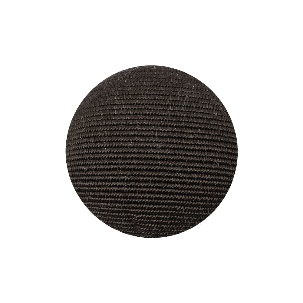 Turkish Coffee Ottoman Fabric Covered Domed Cotton Blend Sew On Button - 38L/24mm