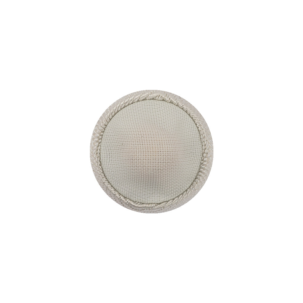 Cannoli Cream Ottoman Fabric Covered Domed Cotton Blend Sew On Button - 25L/16mm