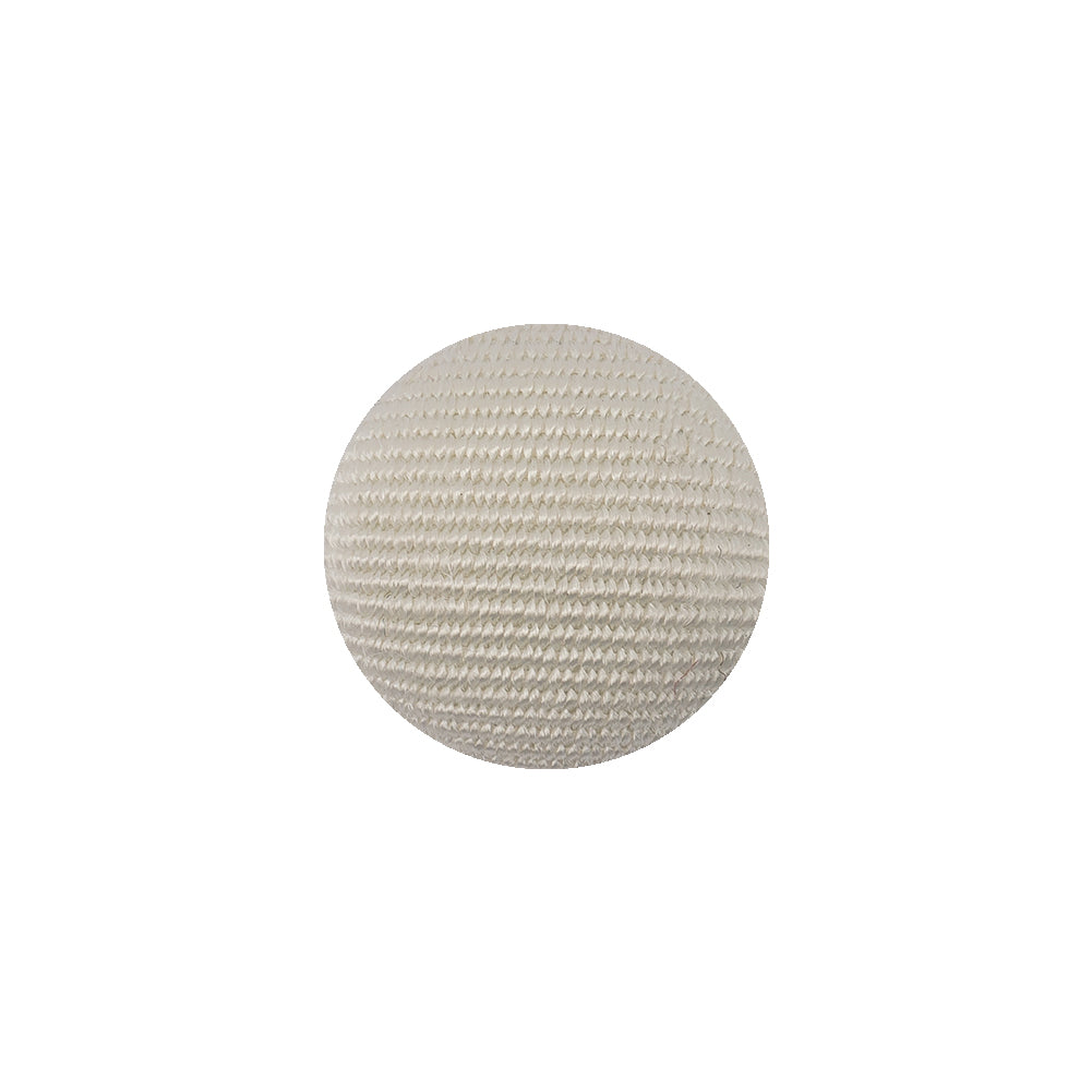 Cannoli Cream Ottoman Fabric Covered Domed Cotton Blend Sew On Button - 25L/16mm