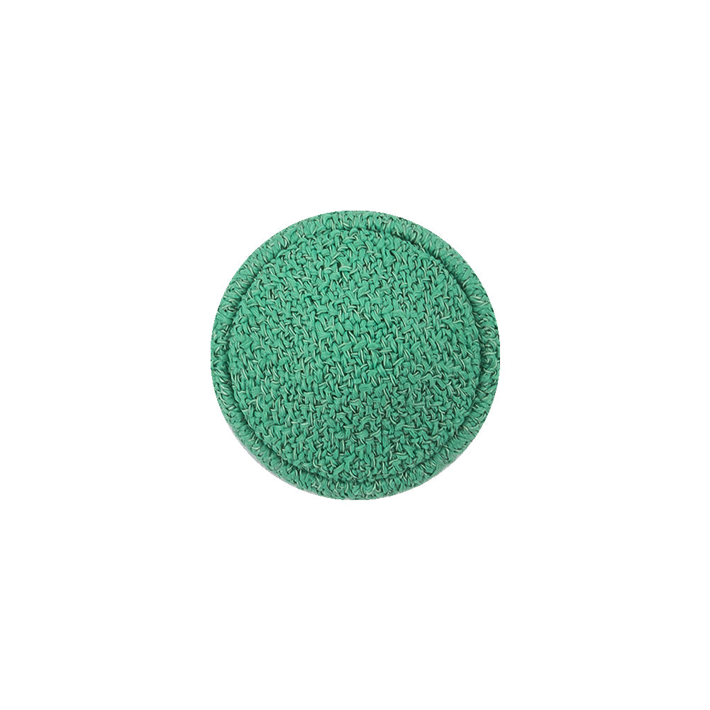 Green Pastures Creped Fabric Covered Domed Wool Blend Sew On Button - 25L/16mm