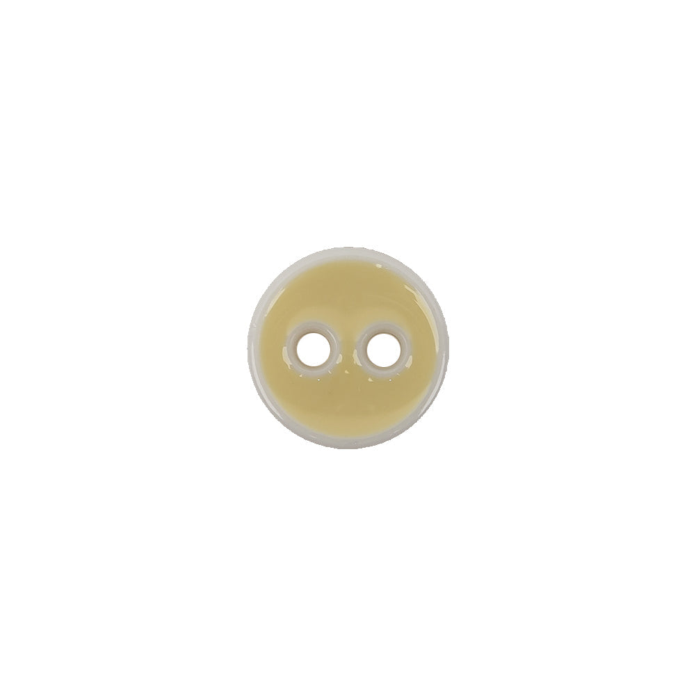 Italian Sunny Side Up and White Two Hole Plastic Button - 18L/11.5mm