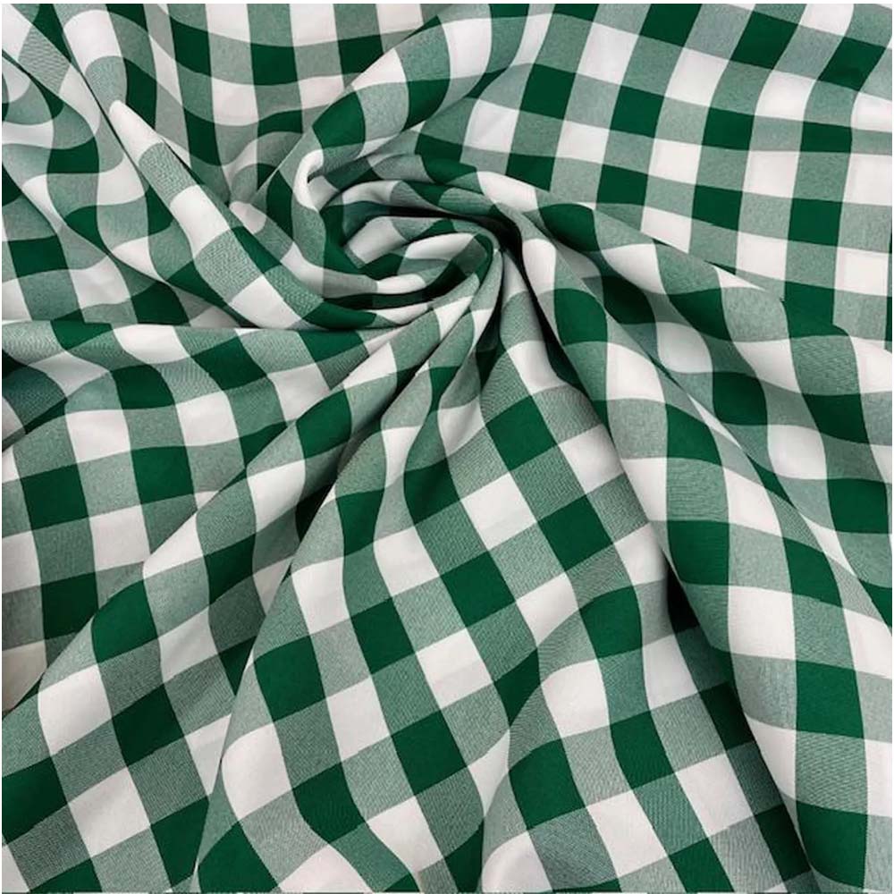1 Yard 100% Polyester Checkered Gingham Fabric 60 Inch Width for Sewing Projects