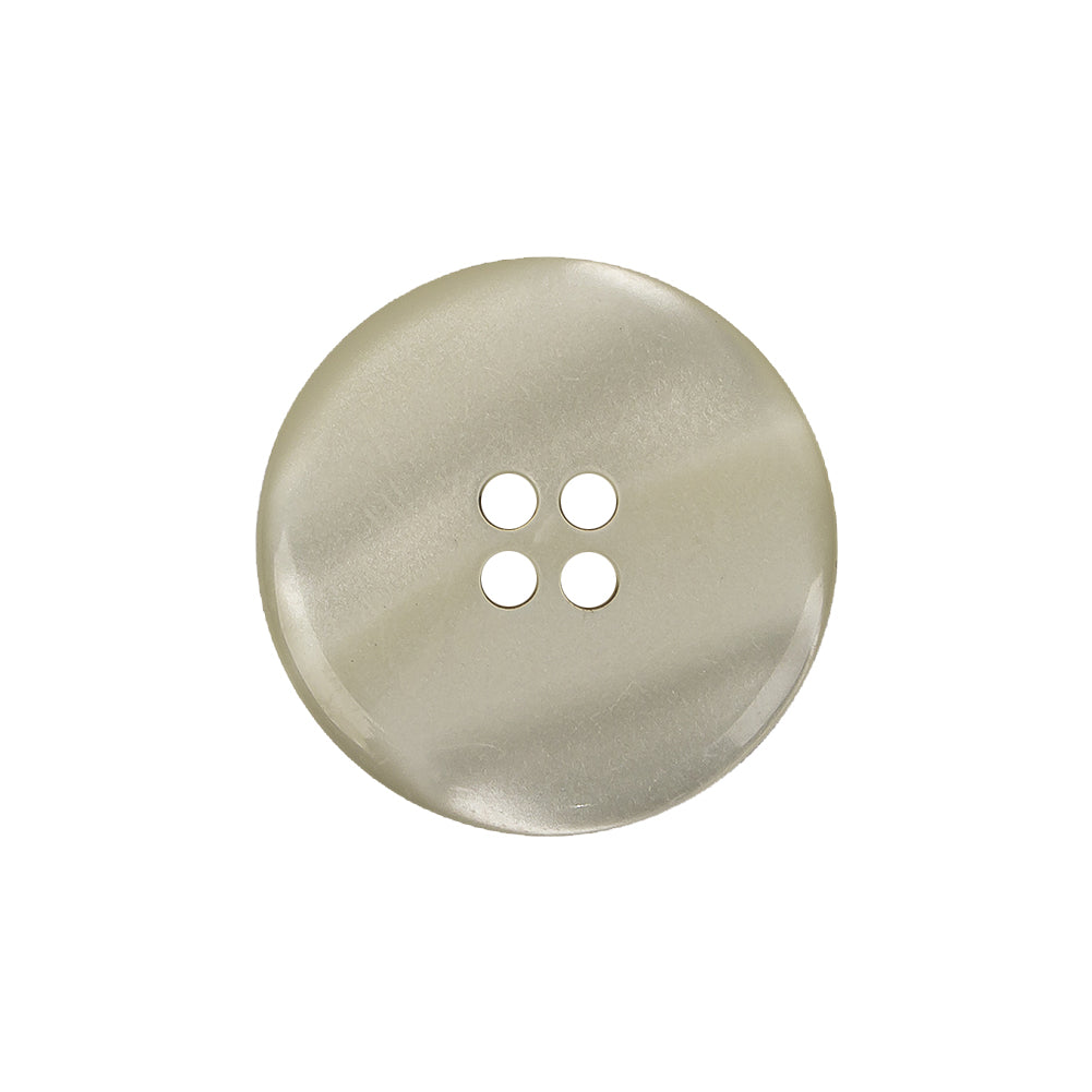 Ivory Iridescent Four Hole Smooth Top Plastic Button - 36L/23mm