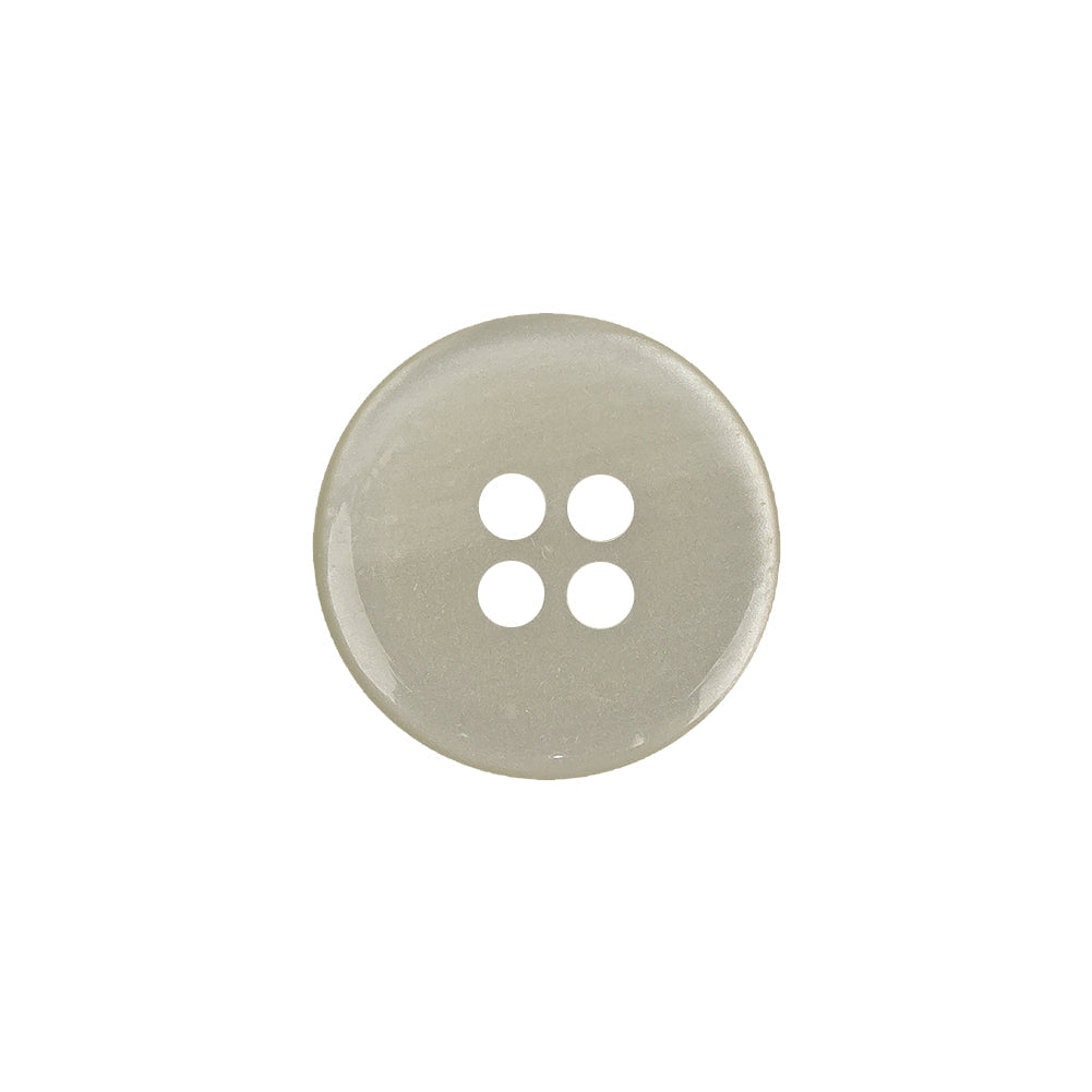 Ivory Iridescent Four Hole Smooth Top Plastic Button - 28L/18mm