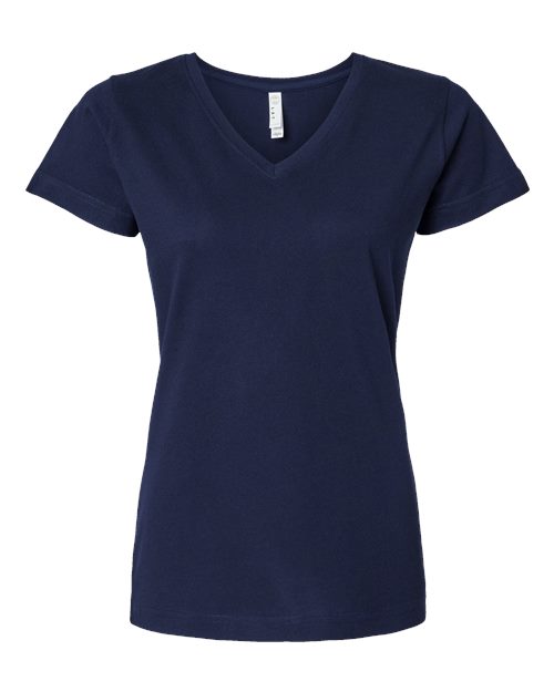 LAT Women's Fine Jersey V-Neck Tee