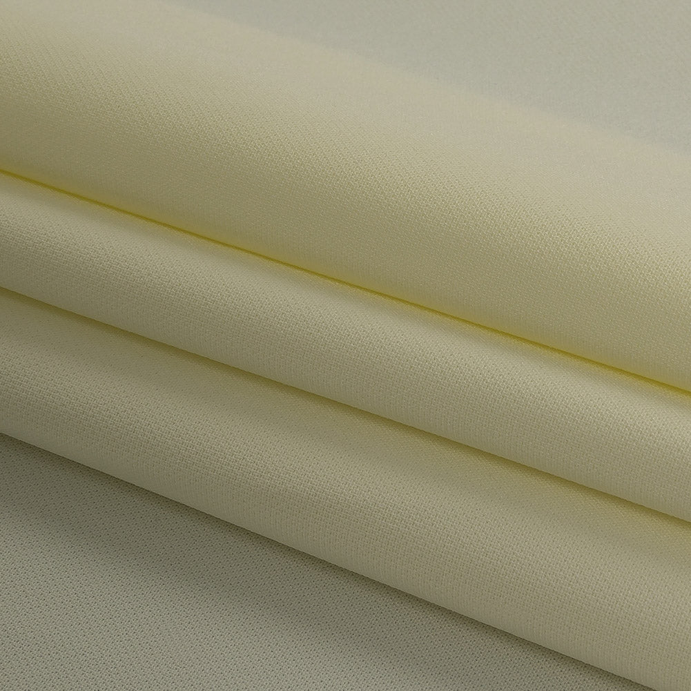 Cream Stretch Polyester Crepe