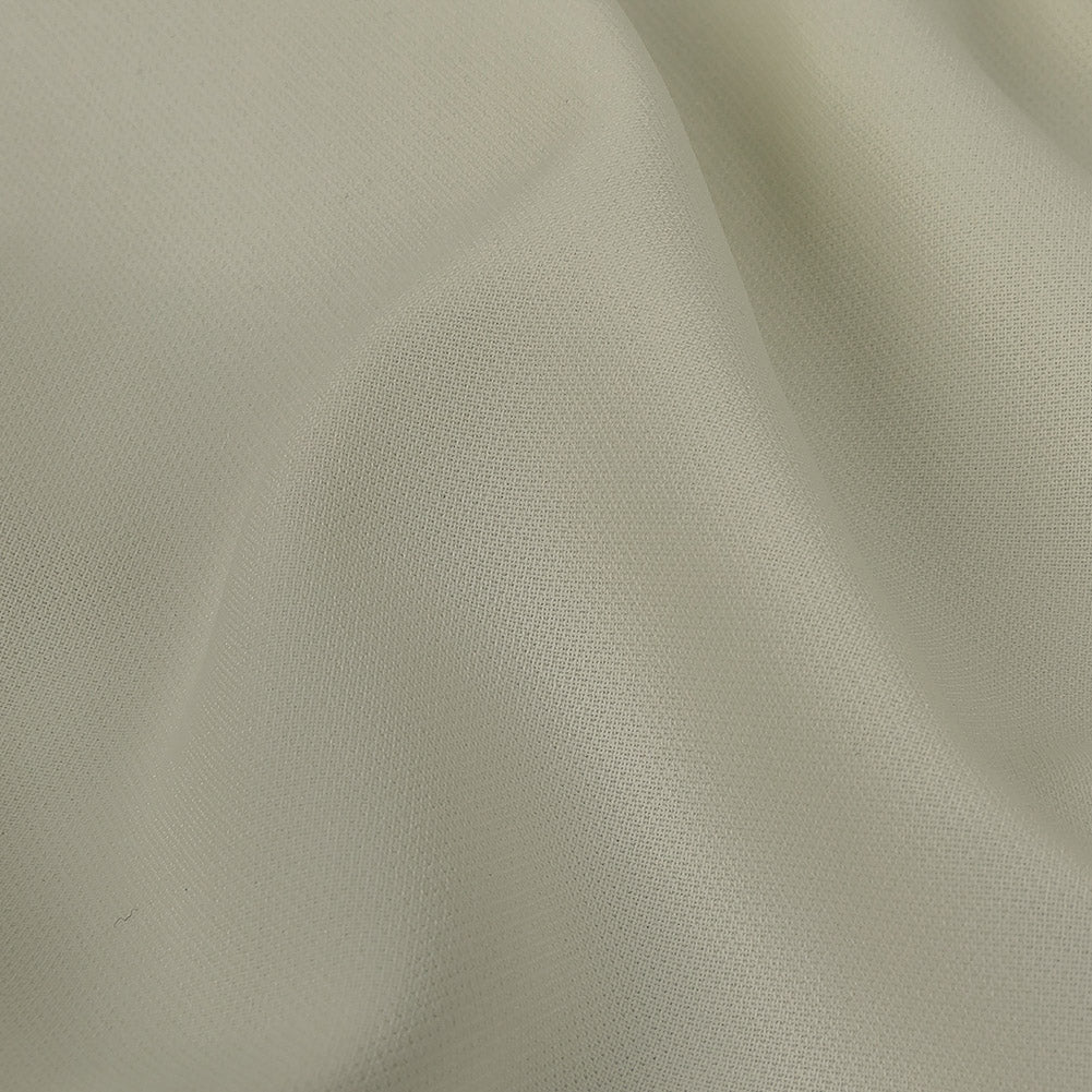 Cream Stretch Polyester Crepe