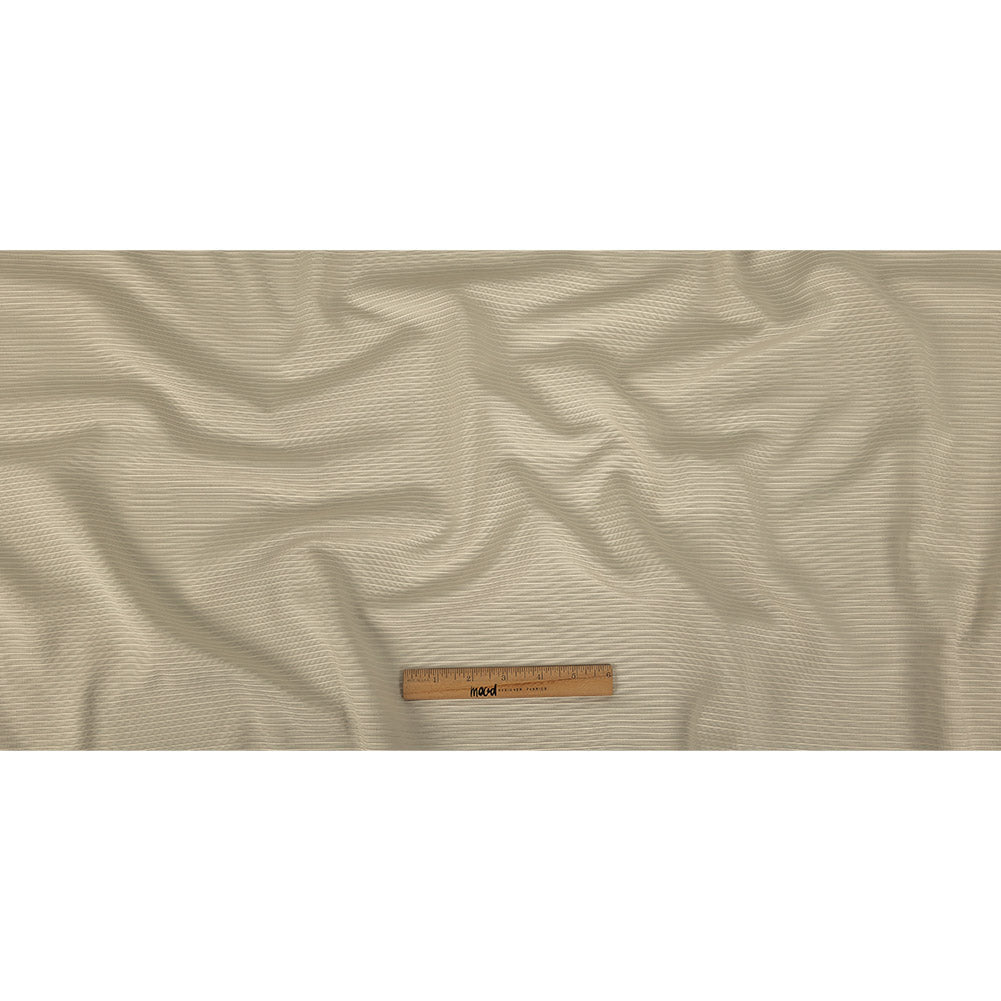 Beige Polyester Faille with Raised Ridges