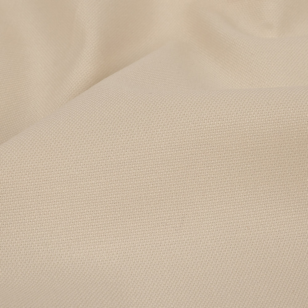 Pale Beige Mercerized Stretch Cotton Canvas