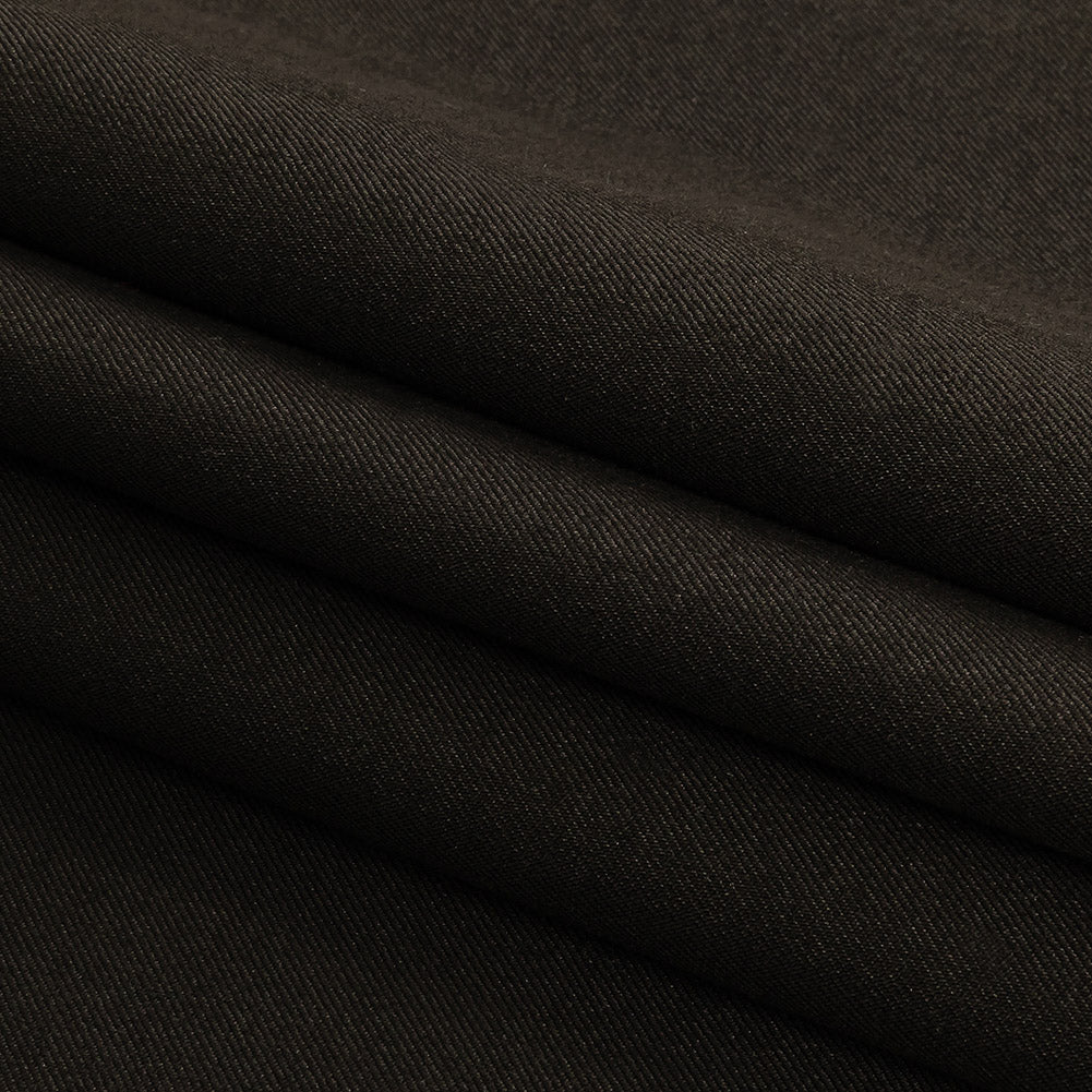 Black Stretch Polyester Twill