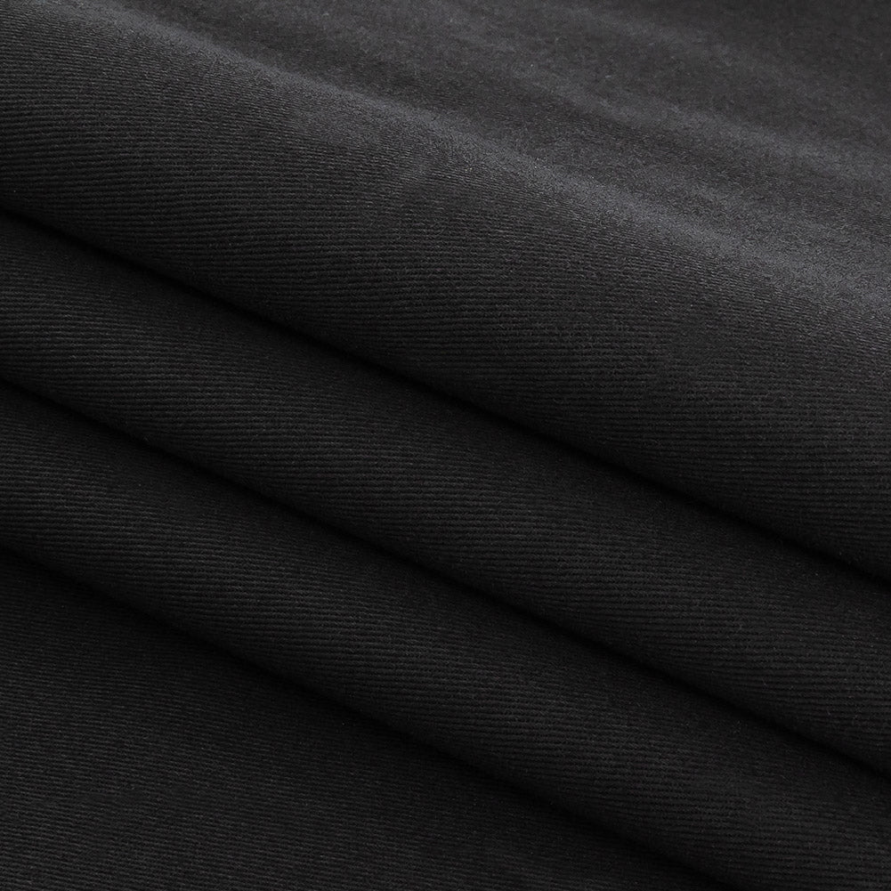 Black Stretch Cotton Twill