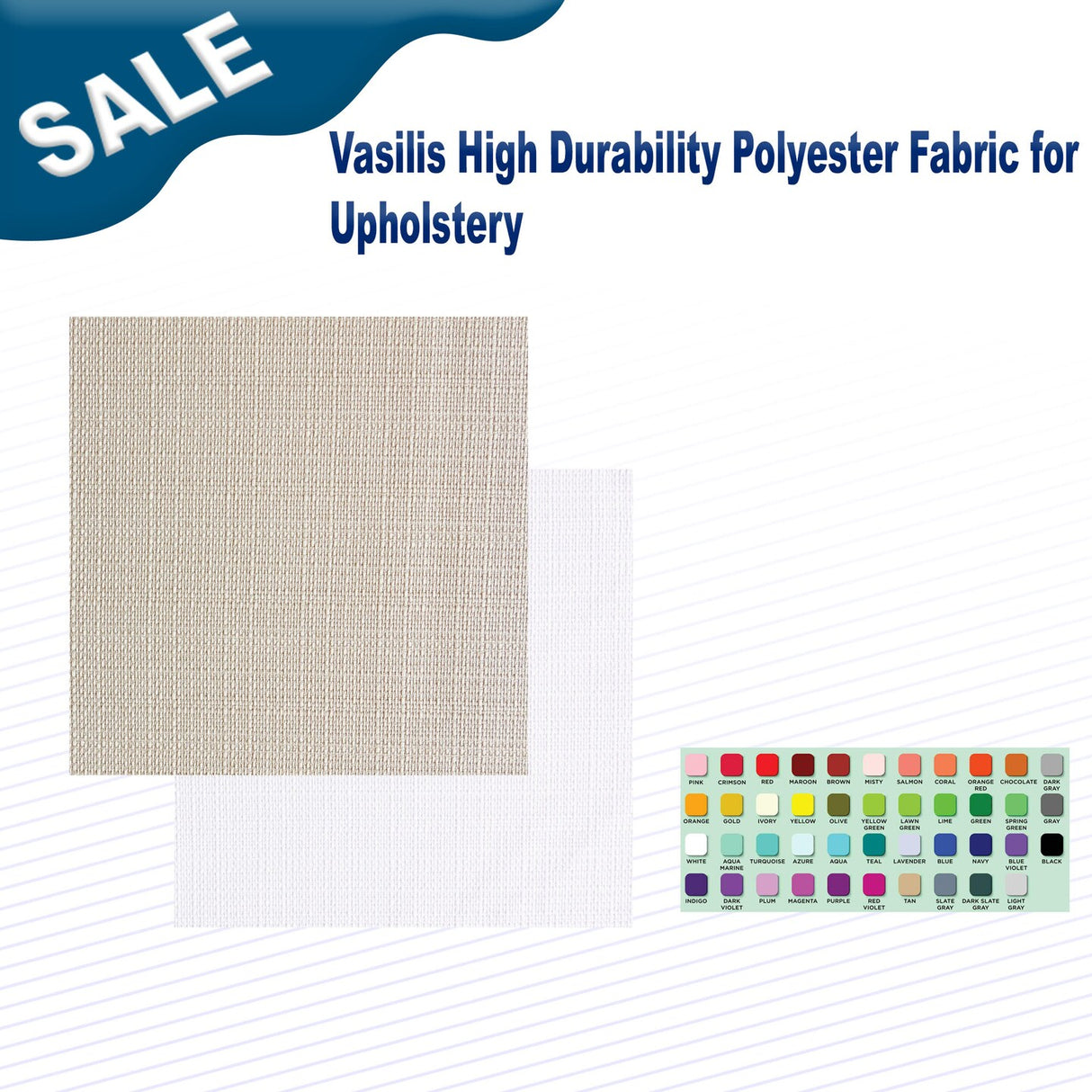 1 Yard Vasilis High Durability Polyester Fabric for Upholstery