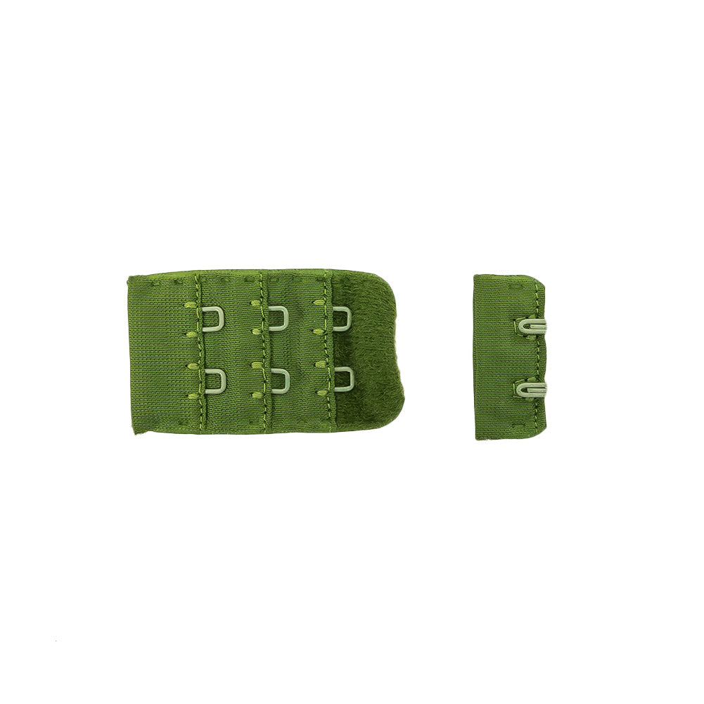 Grass Green Bra Hook and Eye Back Closure - 2 x 3
