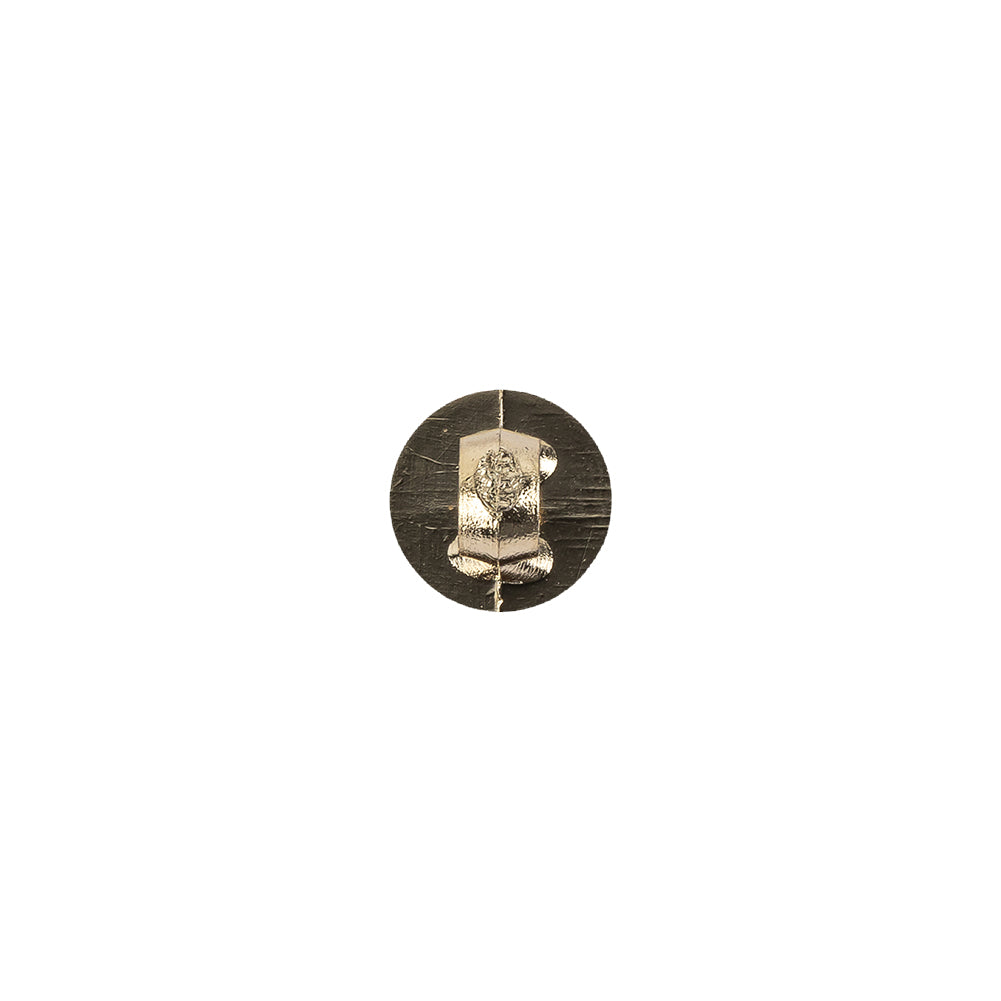 Topaz and Gold Iridescent Resin-Casted Blouse Button - 14L/9mm