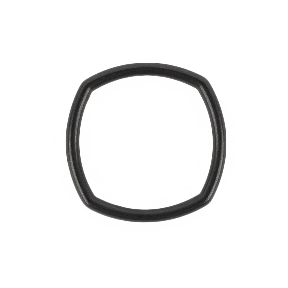 Carbon Rounded Square Metal Ring - 25mm