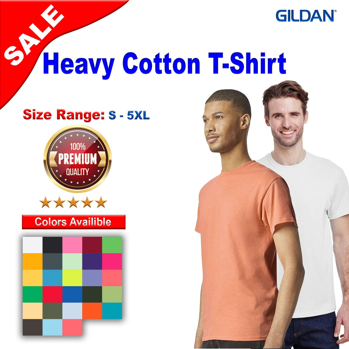 Gildan® Heavy Cotton Crewneck Short Sleeve Tee