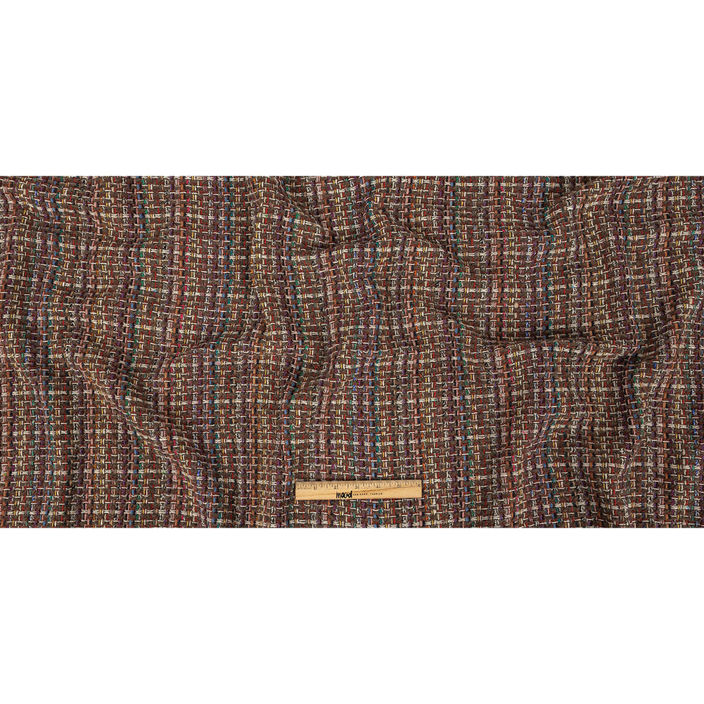 Italian Taupe, Olive and Multicolor Blended Wool Tweed