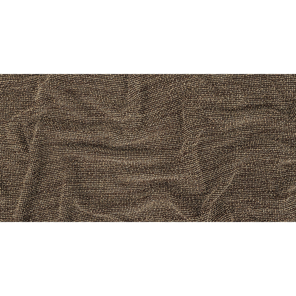 Pale Beige and Black Nubby Boucled Knit