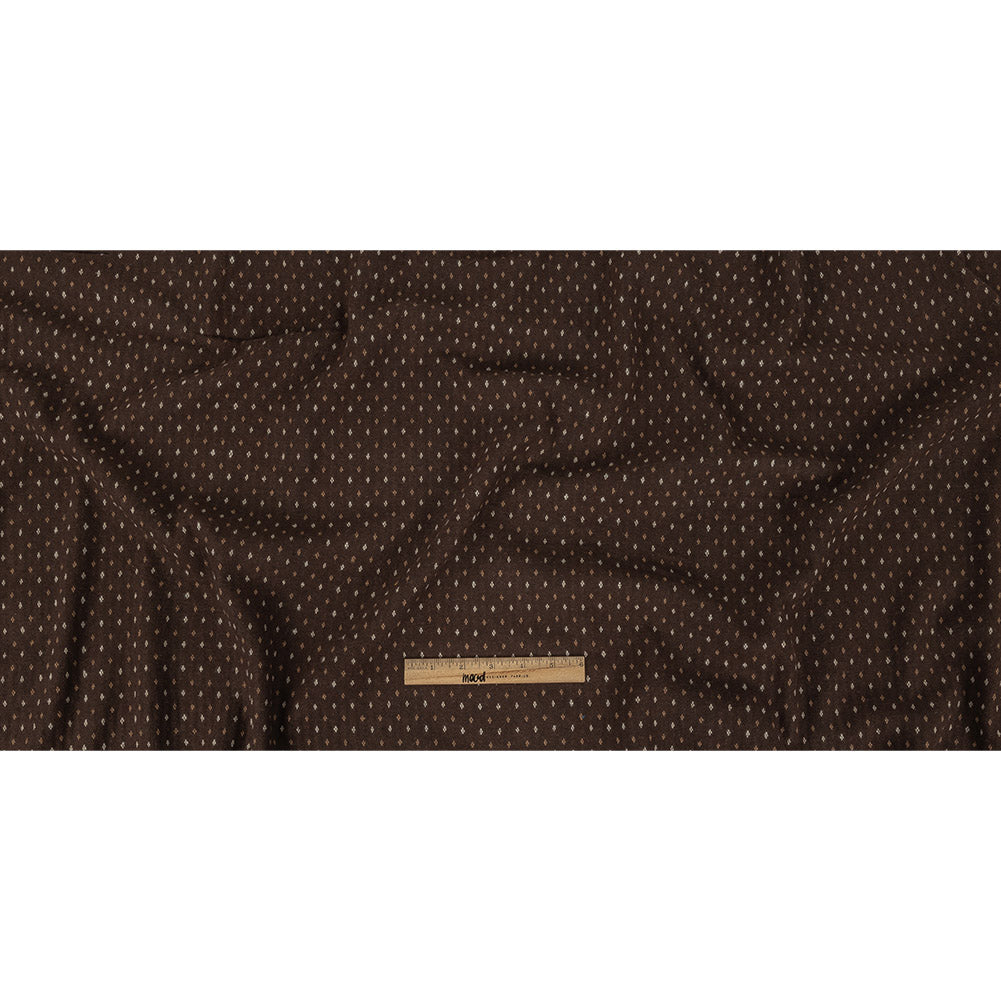 Brown, Otter and Sugar Swizzle Diamonds Brushed Blended Cotton Jacquard