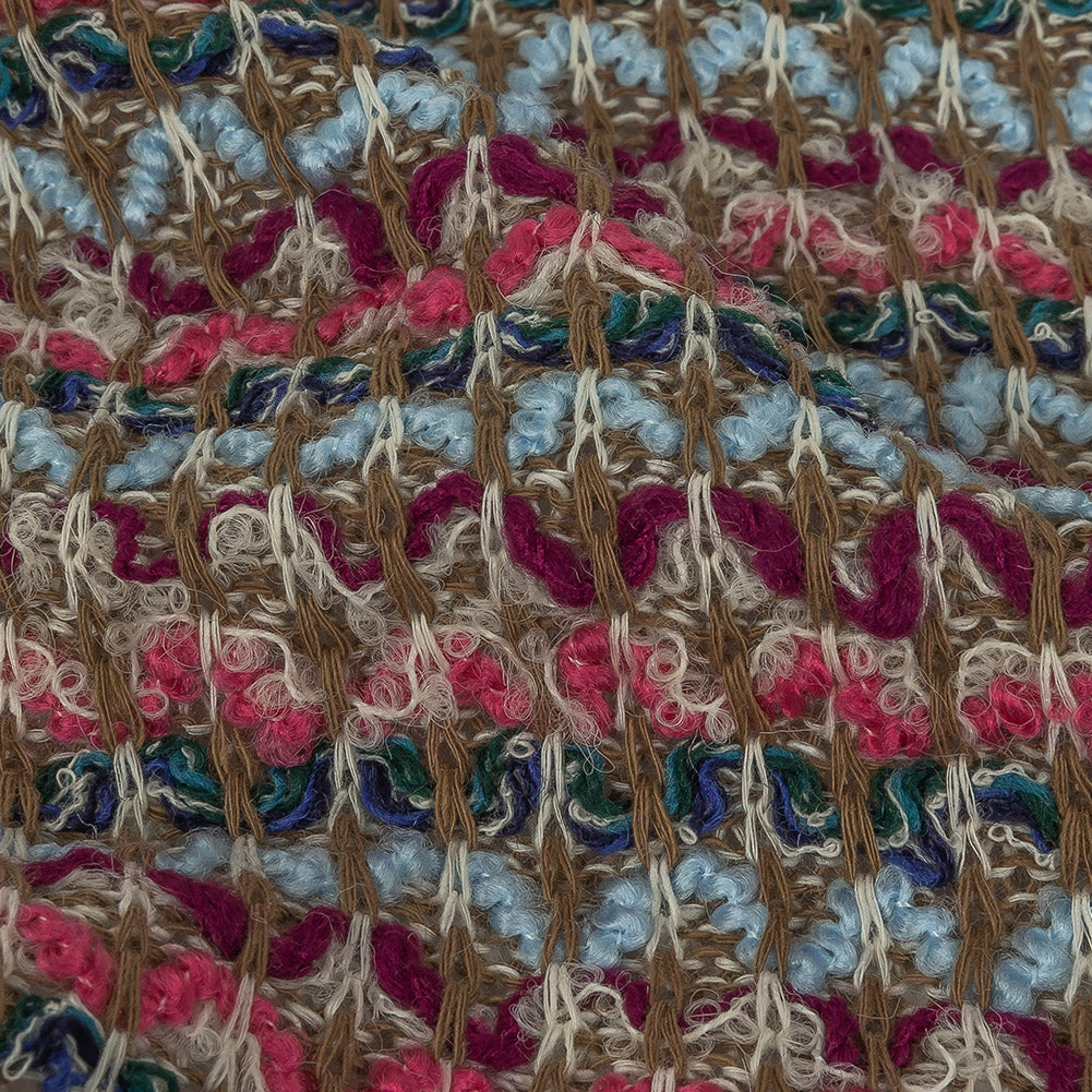 Teal, Sky, Fuchsia, and Magenta Wool Sweater Knit