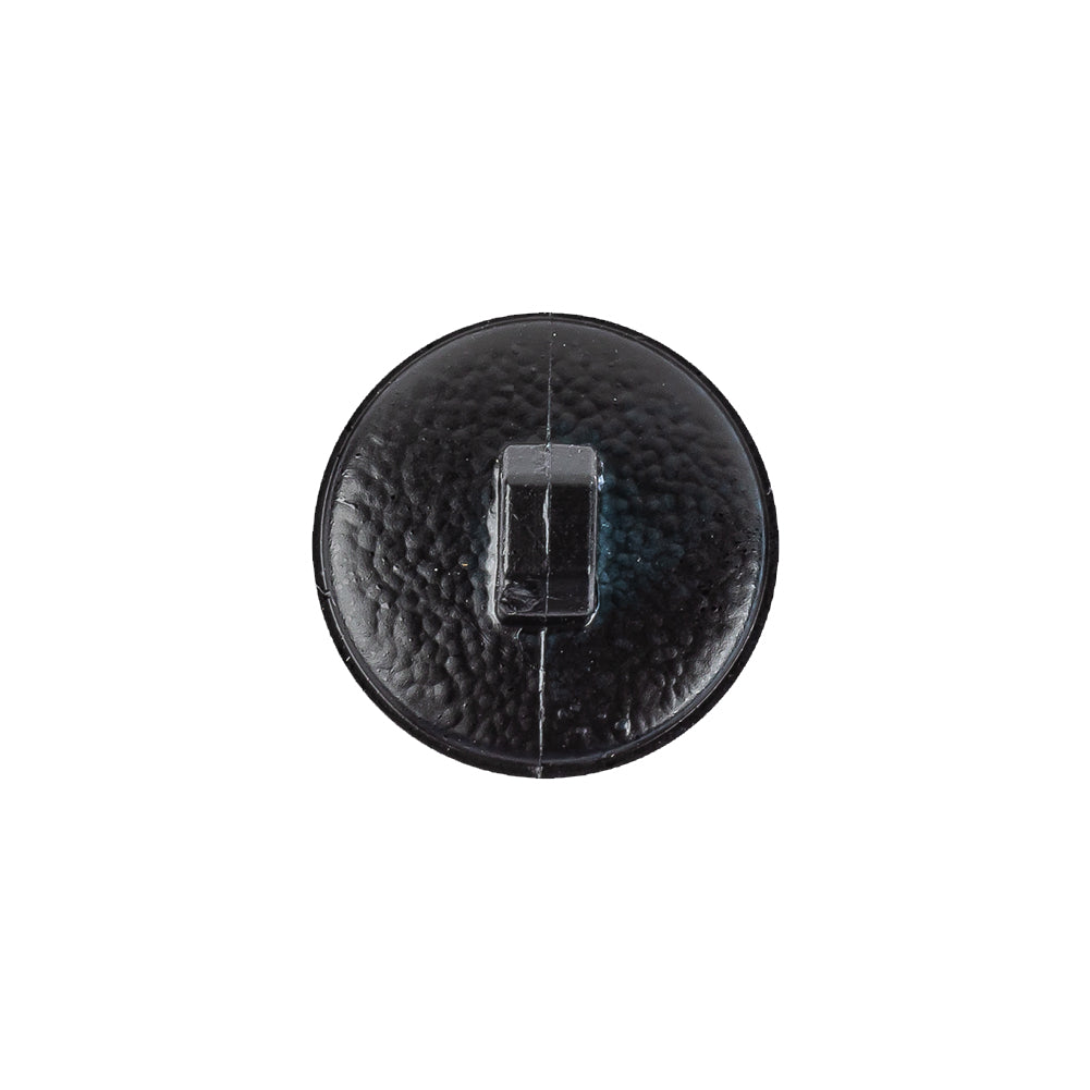 Italian Shiny Navy Basketweave Embossed Faux Leather Button - 28L/18mm