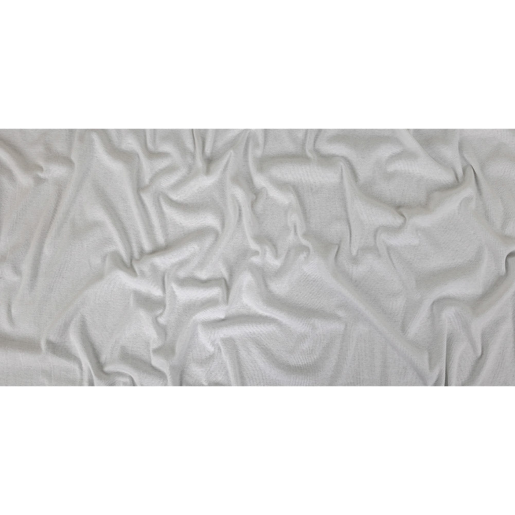 Lucent White Ultra-Soft Rayon and Cotton 1x1 Rib Knit