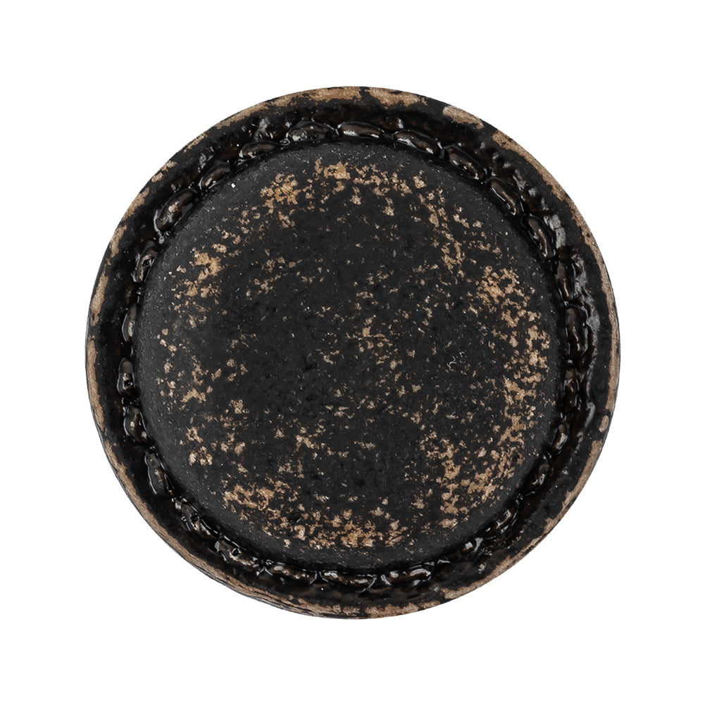 Italian Chocolate Plum and Canteen Weathered Faux Leather Shank Back Button - 48L/30.5mm