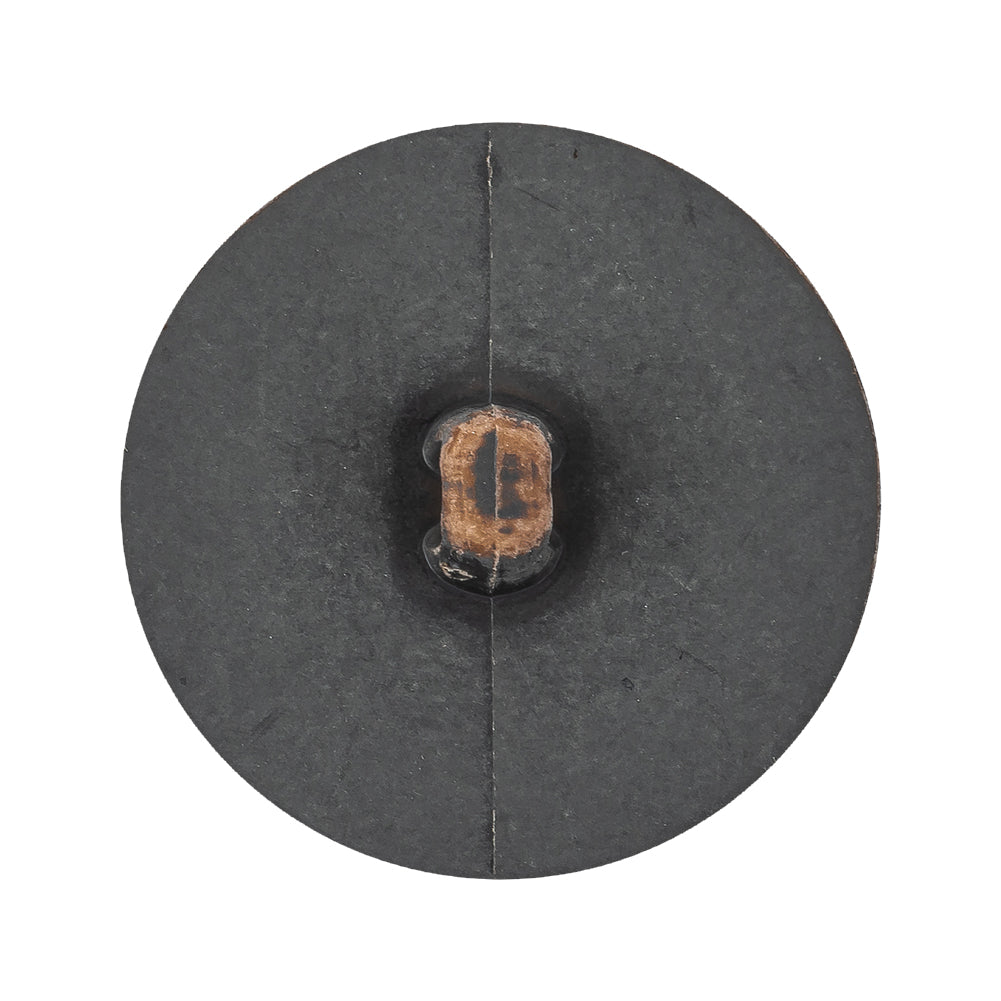 Italian Acorn and Dark Gull Gray Weathered Faux Leather Shank Back Button - 48L/30.5mm