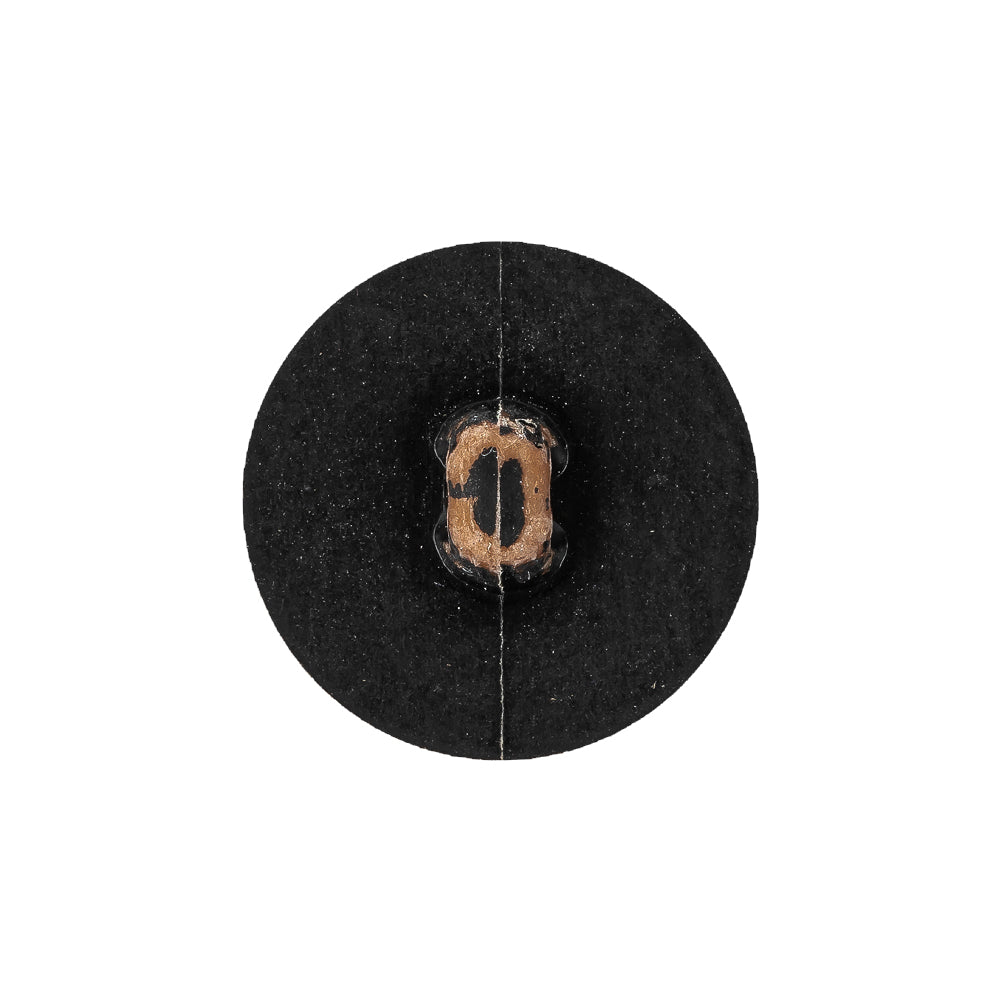 Italian Chocolate Plum and Canteen Weathered Faux Leather Shank Back Button - 34L/21.5mm