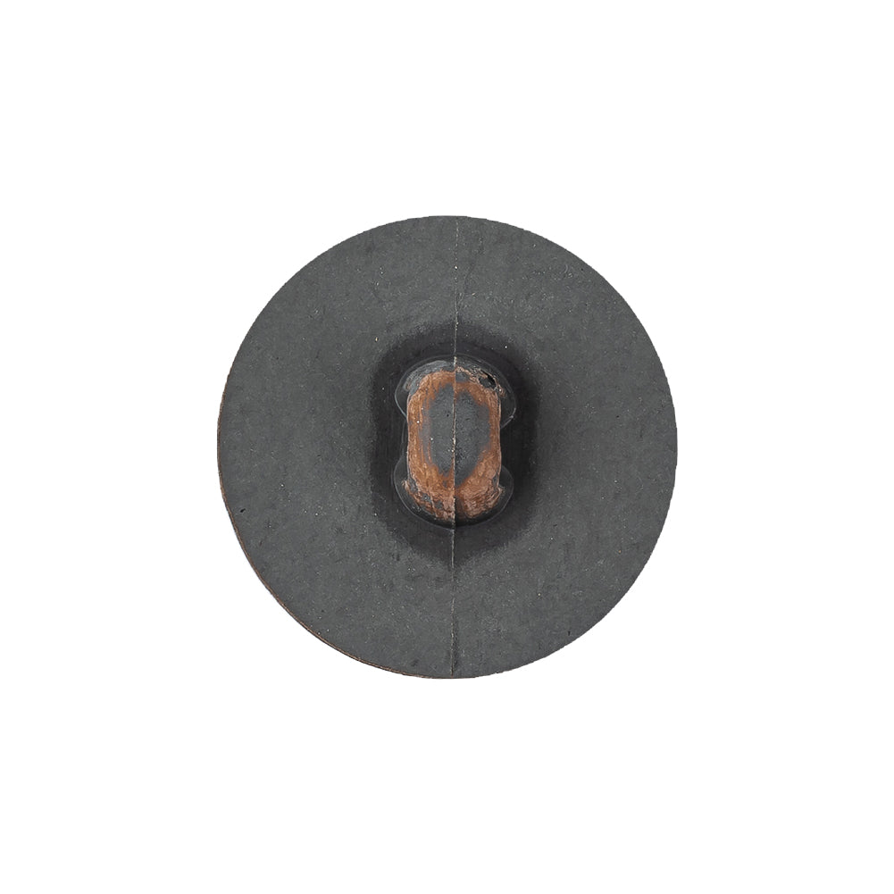 Italian Acorn and Dark Gull Gray Weathered Faux Leather Shank Back Button - 34L/21.5mm