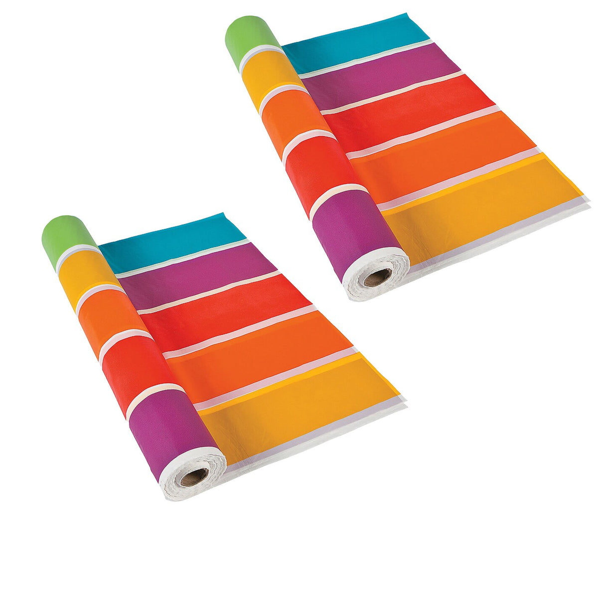 Rainbow Plastic Tablecloth Roll 40" x 100 ft.
