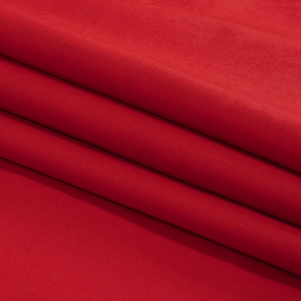Classic Red Cotton and Polyester Poplin with Water Repellant Coating
