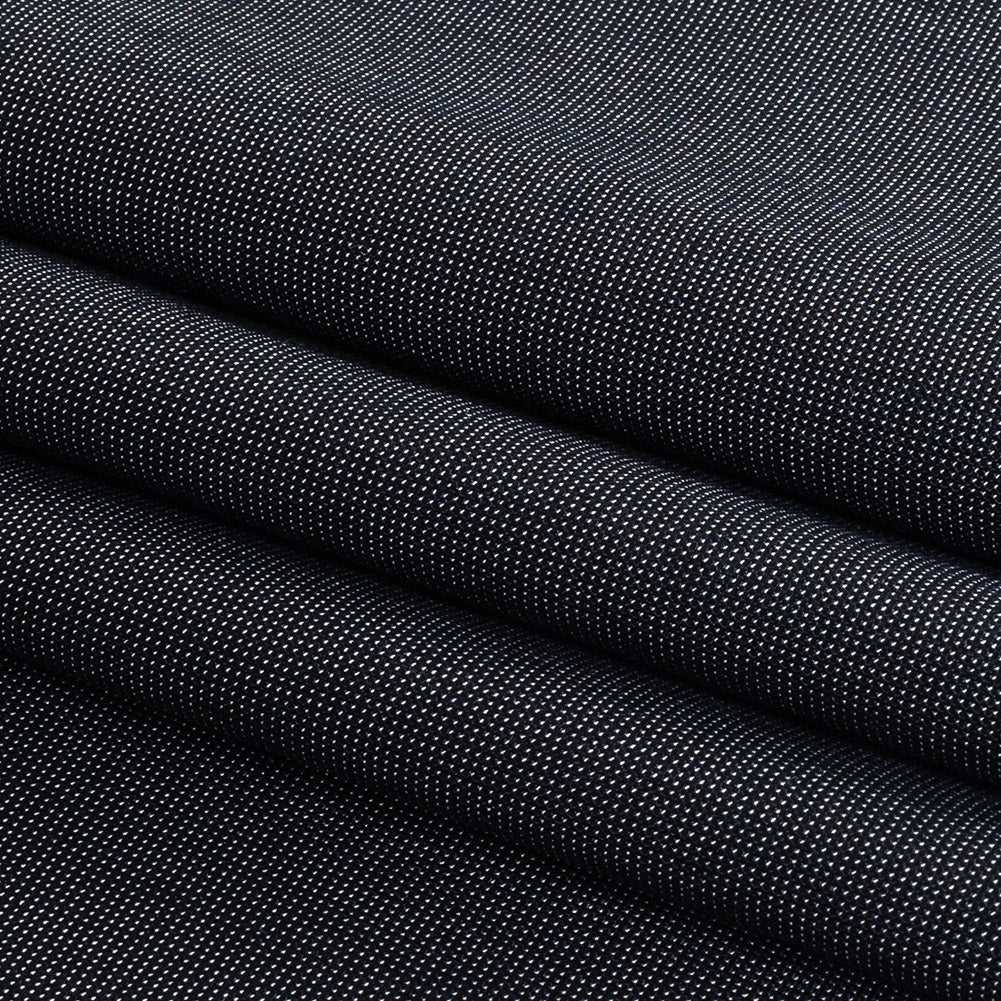 Night Sky Pin Dot Stretch Polyester Suiting