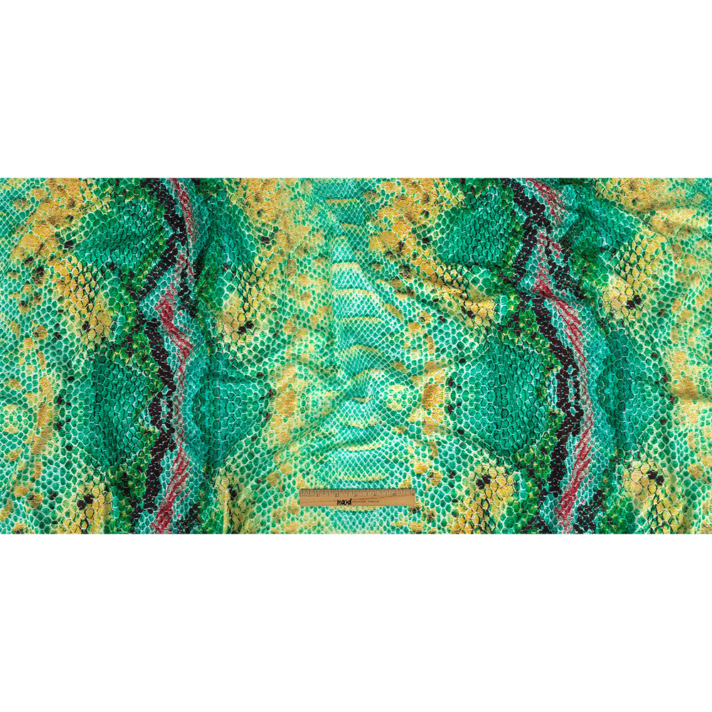 Compression Swimwear Tricot, UV Protective with Aloe Vera Microcapsules - Arcadia and Yellow Python - Caye Collection