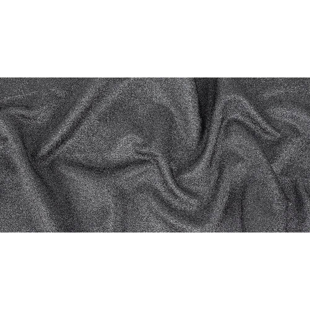 Cygnus Metallic Black and Silver Crinkled Lame Luxury Brocade