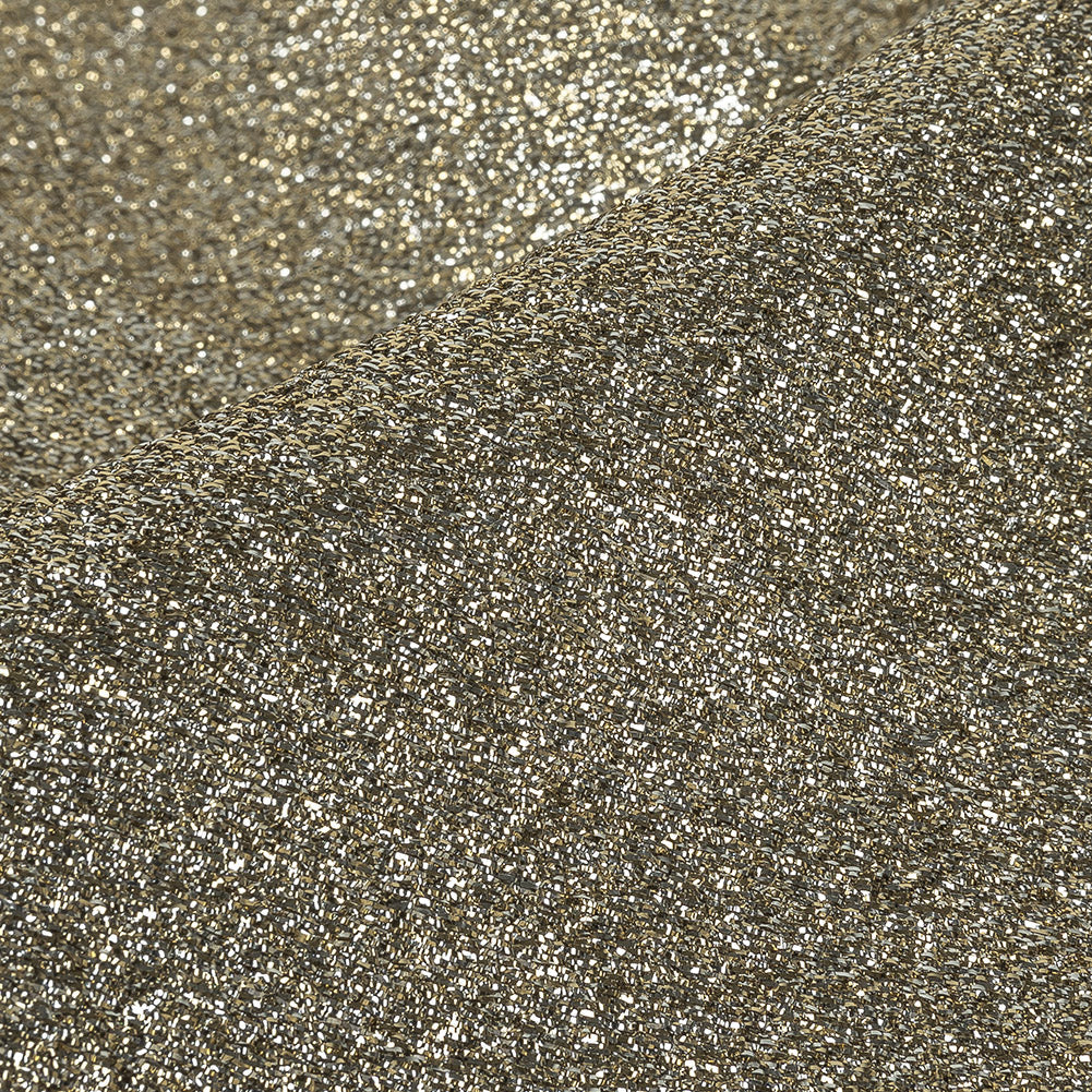Cygnus Metallic Silver and Gold Crinkled Lame Luxury Brocade