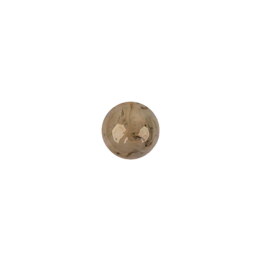 Dune Quartz Abstract Swirl Glass and Metal Shank Back Button - 14L/9mm